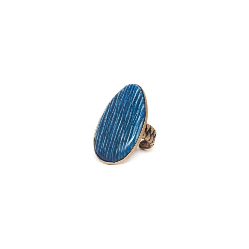 Кольцо Nature Bijoux, Linapacan, разъемное, дерево папайя, NB24.1-19-25131 синий