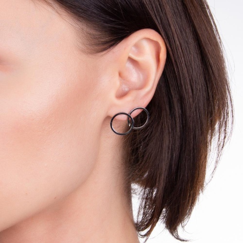 Серьги Moon Paris, Ikita, 4шт., в форме кольца, MIK-22.03-024 серебристый фото 2