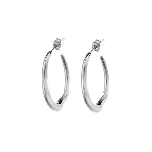 Серьги Moon Paris, Steel, полукольца, MS-26.01-004 серебристый