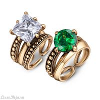 Кольцо Fiore di Firenze AN0588-0434-2PT SMERALDO