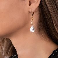 Серьги Lanzerotti, Splendore, с жемчугом и кристаллом, LZ-24.08-314 белый