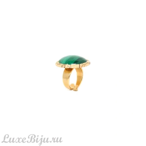 Кольцо Nature Bijoux, Bergame, разъемное,тамариндовое дерево и малахит, NB22.2-19-24511 зеленый фото 2