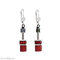 Серьги Coeur de Lion Red-Grey, 4014/20-0312