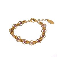 Браслет Lanzerotti, Elisir, с турмалином, LZ-25.10-297 розовый