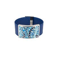 Браслет Fiore Luna на кожаном синим ремешке, CB00230-12 BL/S