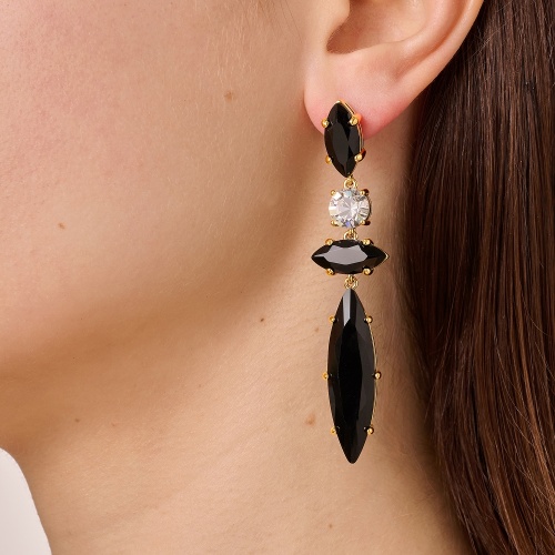 Серьги Dyrberg Kern TENERE SG BLACK_CRYSTAL, 470031 фото 4