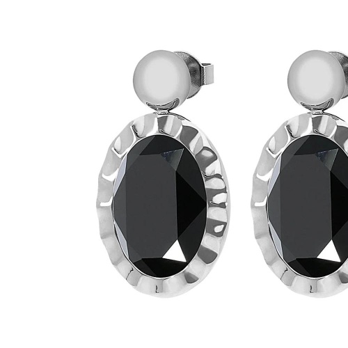 Серьги Qudo TIVOLA UNICA big (S/P) Jet 2,65cm, 332012 фото 5