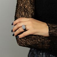 Кольцо Lanzerotti, Pianoforte, с агатом и друзой агата, LZ-26.01-022 черный, 18