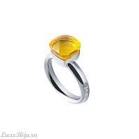 Кольцо Qudo Firenze light topaz 18.5 мм 611914 BR/S