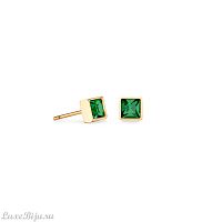 Серьги Coeur de Lion Dark Green-Gold, 0501/21-0549