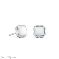 Серьги Coeur de Lion White quartz (April), 1300/21-1400