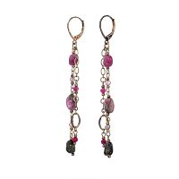 Серьги Lanzerotti, Elisir, с турмалином и цирконием, LZ-25.10-283 розовый