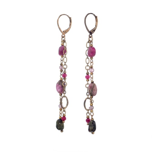 Серьги Lanzerotti, Elisir, с турмалином и цирконием, LZ-25.10-283 розовый