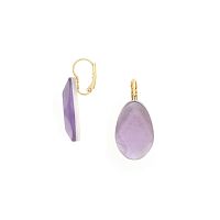 Серьги Nature Bijoux, Lavender, с ракушкой Capiz в смоле, NB25.1-12-90107 сиреневый