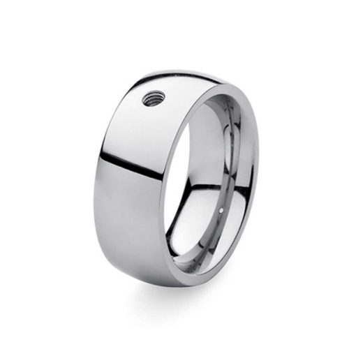 Кольцо - база Qudo Basic big silver 17.2 мм 627002 S фото 2