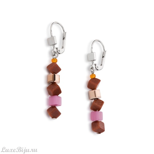 Серьги Coeur de Lion Orange-Rose, 4911/20-0219