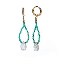 Серьги Lanzerotti, Ispirazione, амазонит, пренит, LZ-24.10-384 бирюзовый