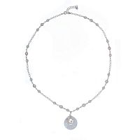 Колье Lanzerotti, Splendore, с жемчугом, жадом и кварцем, LZ-24.08-326 серебристый