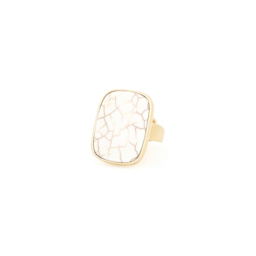 Кольцо Nature Bijoux, Alhambra, разъемное, с говлитом, NB25.1-19-25736 белый