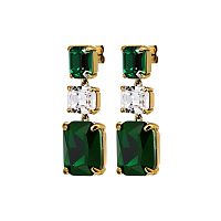 Серьги Dyrberg Kern ESMARA SG EMERALD GREEN / CRYSTAL, 470150