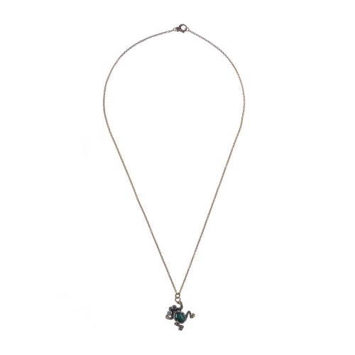 Колье Alcozer&J, малахит, сапфир, изумруд, кристаллы, AL-C5003C золотистый фото 3