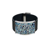 Браслет Fiore Luna на кожаном черном ремешке, CB01367-3 BL