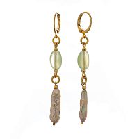 Серьги Lanzerotti, Ispirazione, пренит, жемчуг, LZ-24.10-458 мятный