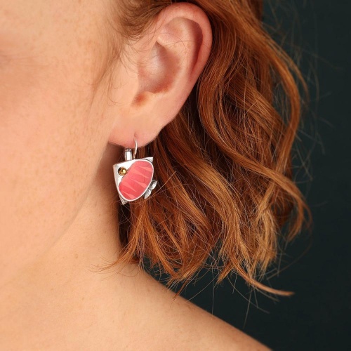 Серьги TARATATA, Sushi, с цветной смолой и стеклянными бусинами, TT-T25-06725-103 красный фото 3