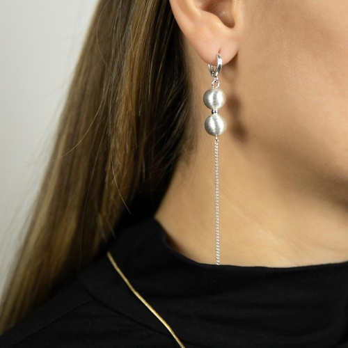 Серьги Dansk Copenhagen, Tabitha, асимметричные, DNSK25.2-3C2307012 серебристый фото 2