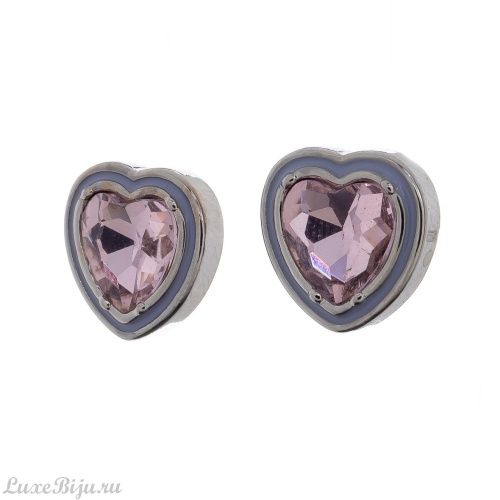 Серьги Moon Paris, Ringo Queen, в форме сердца, с кристаллом, MRQ-23.12-069 розовый
