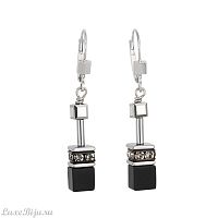 Серьги Coeur de Lion Black-Silver 4018/20-1317