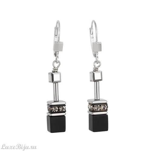 Серьги Coeur de Lion Black-Silver 4018/20-1317