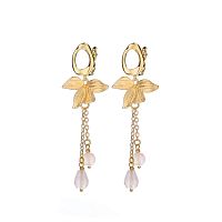 Серьги Lanzerotti, Anne with an E, с кварцем и селенитом, LZ-25.08-235 розовый