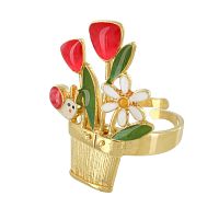 Кольцо TARATATA, Basilic, разъемное, с цветной смолой, TT-T23-04407-20M золотистый