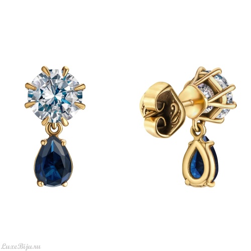 Серьги пусеты Fiore di Firenze OR1610 CRYSTAL BLU фото 4