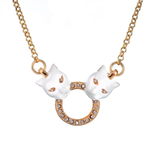 Колье Polina Firenze, пантера с эмалью и кристаллами, PF26.1-CL2924 белый фото 2