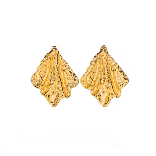 Серьги Dansk Copenhagen, Courage Waterproof, ромбы с эффектом мятого металла, DNSK26.1-3W2501005 золотистый