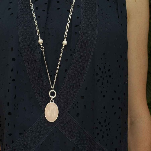 Колье Fiore Luna ROSE QUARTZ, LN5154 R/S фото 2