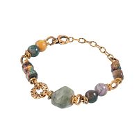 Браслет Alcozer&J, с агатом и тигровым глазом, AL-B38AE26-R зеленый