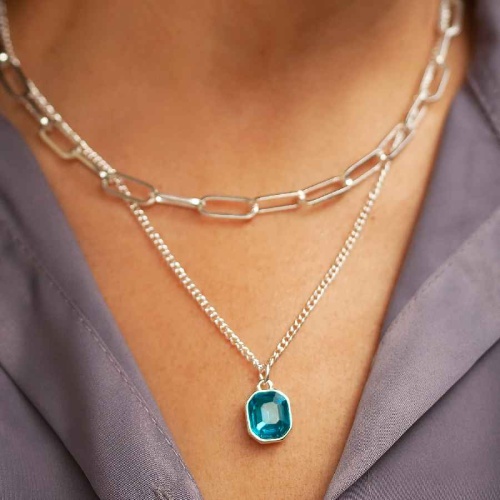 Колье Fiore Luna Aquamarine, LN6103 S фото 2