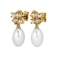 Серьги Dyrberg Kern PETUN SG GOLDEN / WHITE PEARL  480054, 480054