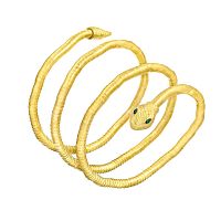 Браслет-колье Moon Paris, в форме змеи, с кристаллами, Mo-Y24.11-077 золотистый