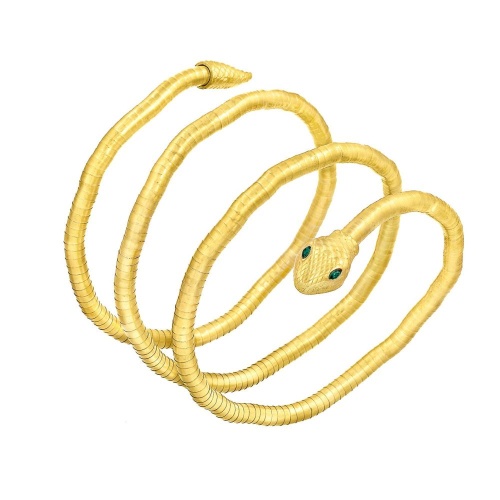 Браслет-колье Moon Paris, в форме змеи, с кристаллами, Mo-Y24.11-077 золотистый