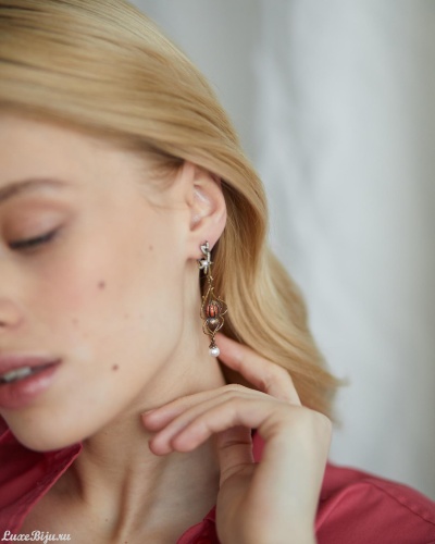 Серьги Fiore di Firenze OR0107 GRANAT/OLIVE фото 12