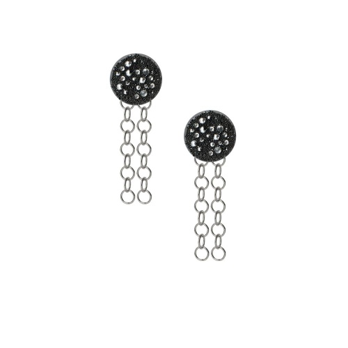 Серьги Katerina Vassou, Starry Sky, с кристаллами и цепями, KV25.2-404812BPEARL серый