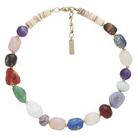 Колье Nature Bijoux, Minerama, агат, аметист, халцедон, цитрин, кварц, NB26.1-15-43791 синий