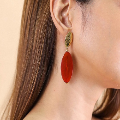Серьги Nature Bijoux, Tananarive, с рогом, NB24.2-12-79747 красный фото 3