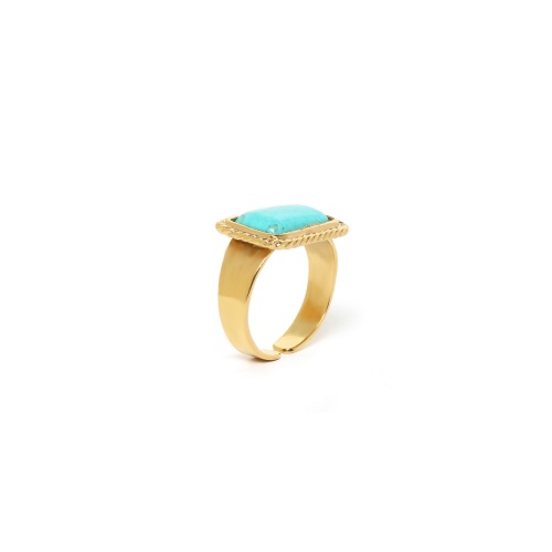 Кольцо Nature Bijoux, Boreal, со вставкой из говлита, NB23.2-19-24941 бирюзовый фото 2