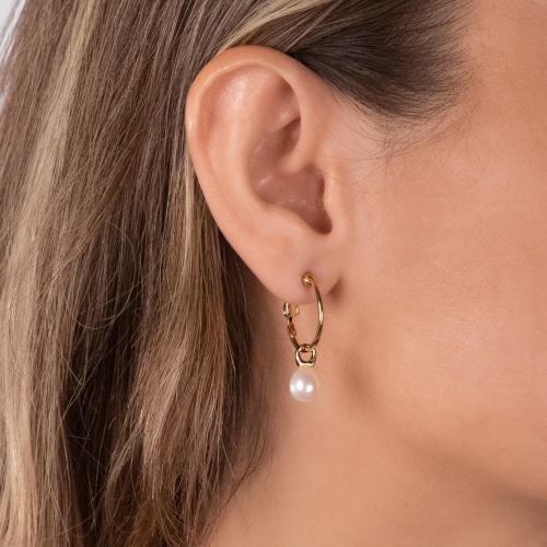 Серьги Lanzerotti, Splendore, с жемчугом, LZ-24.08-341 золотистый фото 2