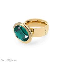 Кольцо Qudo TIVOLA big G emerald  18.5 мм, 632330/18.5 G/G